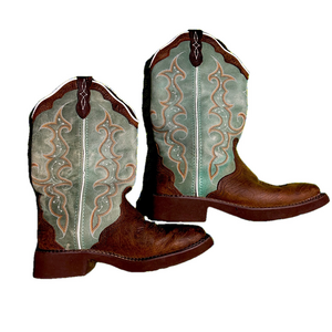 Justin Gypsy boots sz 7 turquoise and brown leather 
Western feminine boho